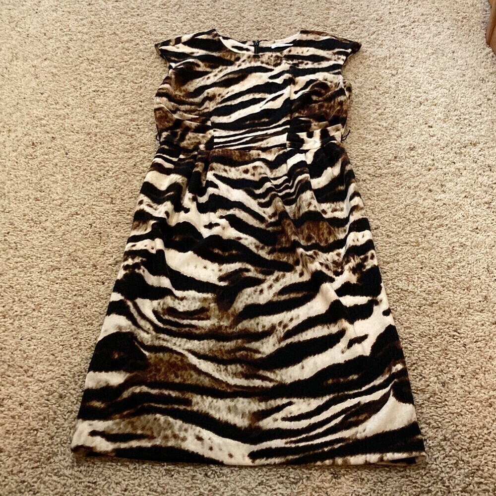 Calvin Klein animal print shift dress